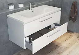 Тумба для ванної кімнати Cersanit Lara CET В392 з раковиною Mille 100 см Білий S801-364 30412 - мініатюра 6