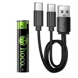 Акумулятори мініпальчик AAA 1200mAh 2 шт. з роз'ємом Type-C HOCO JA4 - мініатюра 2