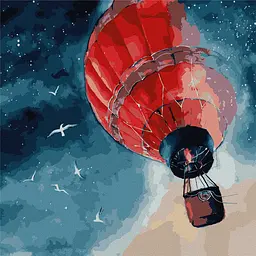 Набір для розпису по номерах Повітряне диво, 50x50 см, КНО9548