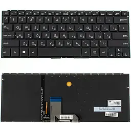 Клавіатура для ноутбука ASUS (UX410 series) rus, black, без фрейма, підсвічування клавіш - мініатюра 2