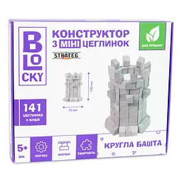 Будівельний набір для творчості з міні-цеглинок Кругла башта Strateg 31024 (4823113864514) shop (4823113864514)