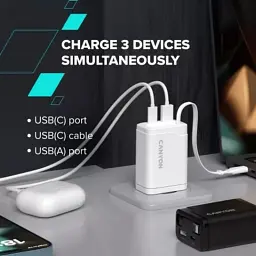 Зарядний пристрій Canyon 1xUSB-C PD65W + 1xUSB QC3.0 + cable USB-C to USB-C black (CNS-CURC65ACB) - мініатюра 10