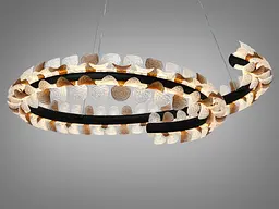 Сучасна підвісна LED люстра Diasha MD2511/800BK чорна з декоративною підсвіткою 80 см - мініатюра 3