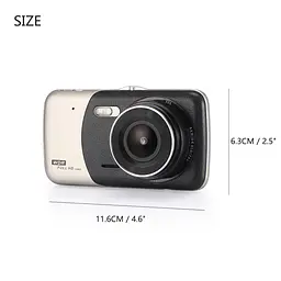 Автомобільний відеореєстратор DVR T652 4" Full HD з виносною камерою заднього виду - мініатюра 8