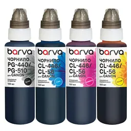 Чорнило Barva Canon PG-445PBK pigm + CL-446C/M/Y 4x100 мл, special (CPG445-100-2MP)