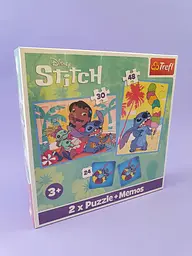 Пазли трефл Стіч 2в1 + Мемо Lilo&Stitch 93585 Trefl, в коробці
