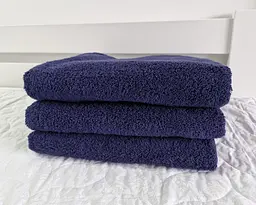 Набір турецьких махрових однотонних рушників Zeron 3 штуки 70х140 Dark Blue щільність 450 г/м2