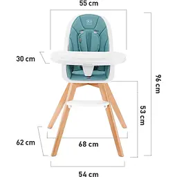 Стільчик для годування Kinderkraft Tixi Turquoise блакитний (00-00158724) - мініатюра 15