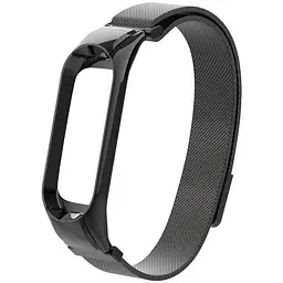 Ремінець для фітнес-браслета Boorui для Xiaomi Mi Band 5 і 6 міланська петля чорний