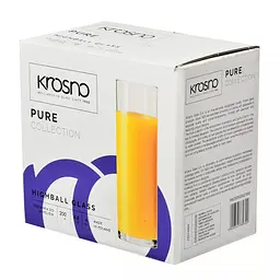 Набір високих склянок Krosno Balance скло 200 мл 6 шт. (789309) - мініатюра 3