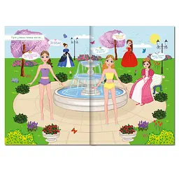 Книга-одягалка з наліпками Princesses LS-03-01 серія Dress Up - мініатюра 2