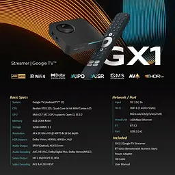 Смарт ТВ приставка Smart TV Box Android 12 RockTek GX-1 4/32GB - мініатюра 7