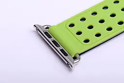 Подвійний ремінець Primo з перфорацією для Apple Watch 42 мм, 44 мм, 45 мм Black Green - мініатюра 5