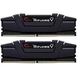 Пам'ять 16Gb x 2 DDR4 3600 MHz G.Skill Ripjaws V чорний 16-19-19-39 1.35V з радіатором (F4-3600C16D-32GVKC)