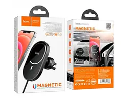 Тримач для телефону у авто Hoco CA90 з бездротовою зарядкою - мініатюра 2