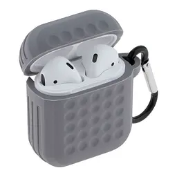 Футляр із карабіном Fashion Silicone Case Airpods 1/Airpods 2 Grey (35263_3345610) - мініатюра 3