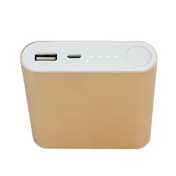 Повербанк для телефону на 10400mAh золотистий портативна зарядка