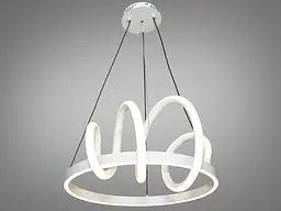 Стельова люстра LED Diasha 2361-50WH Модна, 40W, білий, регульована висота, для коридору, кухні, офісу - мініатюра 2