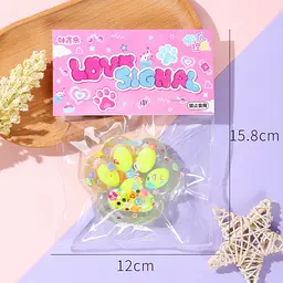 Сквіш антістрес UFT Squish Cat Paw кото лапка Transparent Lightgreen - мініатюра 4