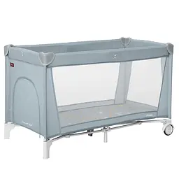 Манеж дитячий ігровий з матрацом і сумкою для транспортування Piccolo Ash Grey 125*65 см CARRELLO сірий