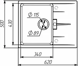 Гранітна мийка для кухні VALESO ZIRKONE 6250 матова Антрацит (SP000047333) - мініатюра 5