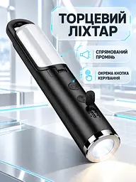 Кемпінгова лампа акумуляторна LED 2в1 1200 мА·год 3 Вт 160 лм для намету та дому Чорна (37261566) - мініатюра 5
