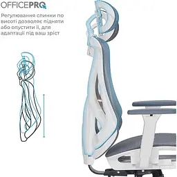 Крісло офісне Officepro Atlas OC630-W-DG-DG White/Dark Gray (OC630-W-DG-DG) - мініатюра 15