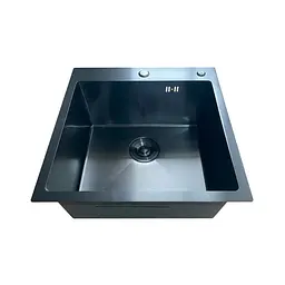 Кухонна мийка з нержавіючої сталі Mixxus MH5050 Micro Decor Black MI8215, Чорний матовий - мініатюра 3