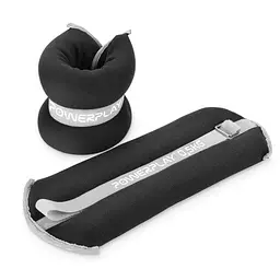 Обважнювачі-манжети для ніг та рук PowerPlay PP-4349 Ankle/Wrist Weights (2 шт*2 кг) Чорні (PP_4349_Black_2)
