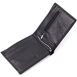 Чоловічий гаманець-затиск з натуральної шкіри ST Leather 22460 чорний - мініатюра 8