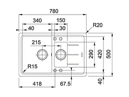 Кухонна мийка Franke Basis BFG 651-78 (114.0272.602) білий - мініатюра 2