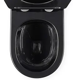 Підвісний унітаз Rea Carlo Mini Tornado Flat безободковий 49x36 см black із краєм gold REA-C4695 - мініатюра 5