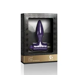 Анальна пробка з віброкулею Rocks Off Petite Sensations Plug Black, 10х2 см, фіолетовий - мініатюра 2