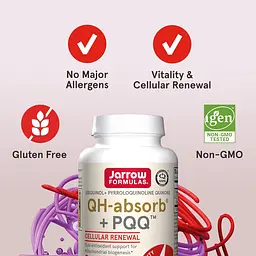 Убіхінол і Пірролохінолінхінон Jarrow Formulas QH-absorb + PQQ 30 капсул - мініатюра 3