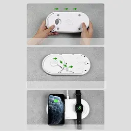 Бездротовий зарядний пристрій Baseus Planet 2 in 1 10W WXPL-B02 White - мініатюра 4