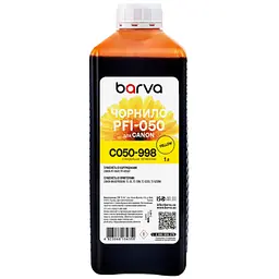 Чернила Barva Canon PFI-050 Special, 1 л, Yellow pigmented (C050-998)