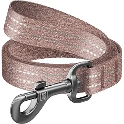 Повідець для собак Waudog Re-cotton, світловідбивний, S, 150х1,5 см, коричневий
