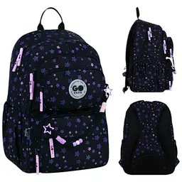 Рюкзак GoPack Education 120M-1 Stars Чорно-фіолетовий (GO26-120M-1)