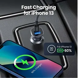 Зарядний пристрій для авто Ugreen CD130 30W PD QC4.0 PPS Grey (40858) - мініатюра 4
