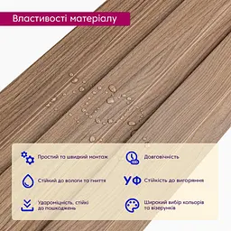 Рейка декоративна Sticker Wall WPC стінова 200х11х2900мм SW-00003007 - мініатюра 4