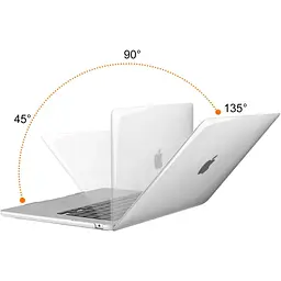 Пластикова накладка (верх та низ) HardShell Case для Apple MacBook Air 15.3` M2 A2941 2023 Crystal Grey [98197] - мініатюра 3