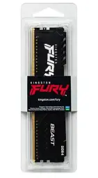 Пам'ять 8Gb DDR4, 3200 MHz, Kingston Fury Beast, Black, 16-18-18, 1.35V, з радіатором (KF432C16BB/8) - мініатюра 4