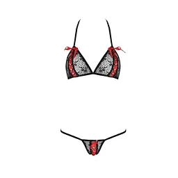 Комплект білизни Passion MELISSA BIKINI black L/XL - мініатюра 5
