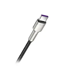 Кабель Baseus Cafule Cable USB-C to USB-C Cable 100W 2m Silver (CATKLF-X09) - мініатюра 5