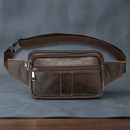 Сумка на пояс 14727 Vintage коричнева