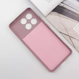 Чохол TPU GETMAN Liquid Silk Full Camera для Xiaomi Poco X6 Pro Рожевий / Pink Sand - мініатюра 3