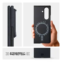 Чехол ArmorStandart BlackIcon Aramid Plain MagCase для Samsung Fold 7 Black (ARM90167) - мініатюра 7