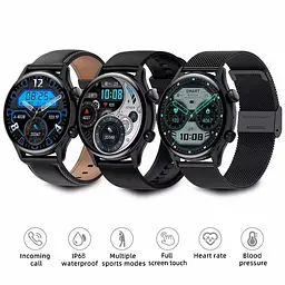 Смарт-годинник Uwatch HK8 Pro Black AMOLED, 2 ремінці, Шкіряний та силіконовий - мініатюра 2