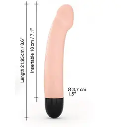 Вібратор Dorcel Real Vibration M Flesh 2.0 діам 3.7 см перезаряджається для точки G - мініатюра 3