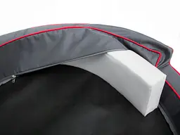 Кругле ліжко для собак Hobbydog Ringo Black/Red 98х98х18 см - мініатюра 7